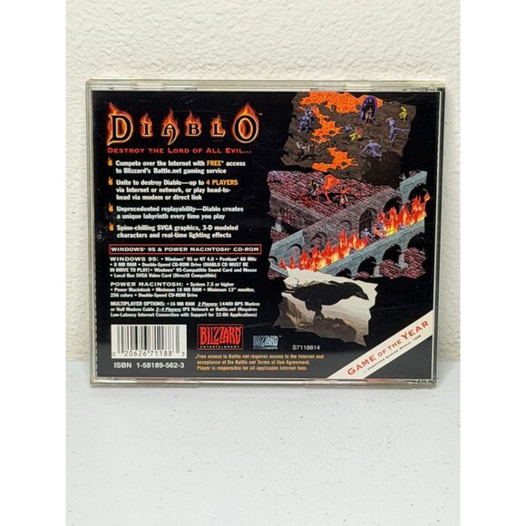 Diablo PC Game (CD-ROM, 1998) - Excellent Condition - Picture 2 of 3
